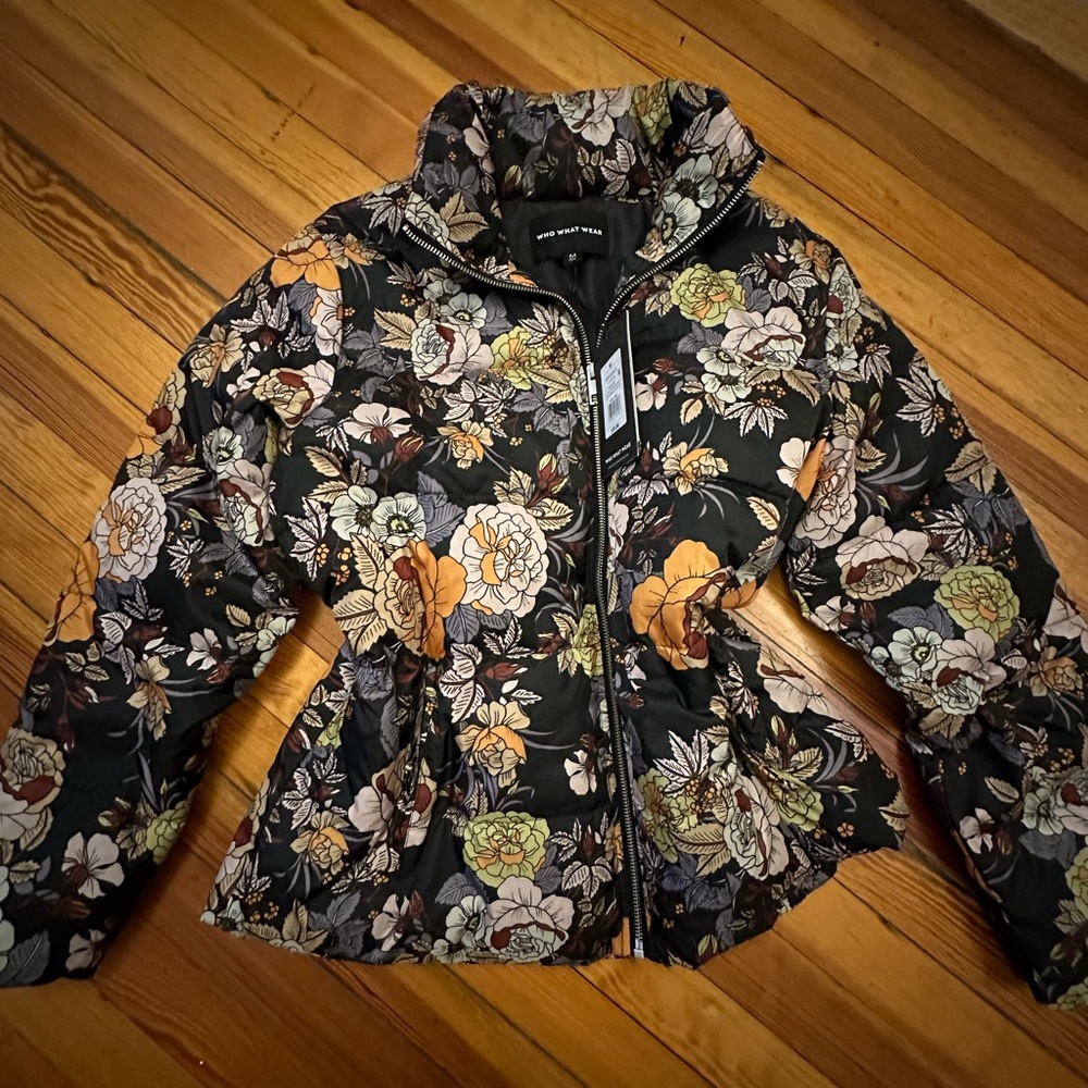 Floral Puffer Coat